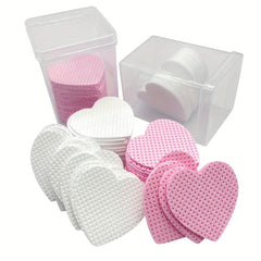 200 Pcs Heart Shaped Lint Nail Wipes Glue Wipes For Eyelash Extension