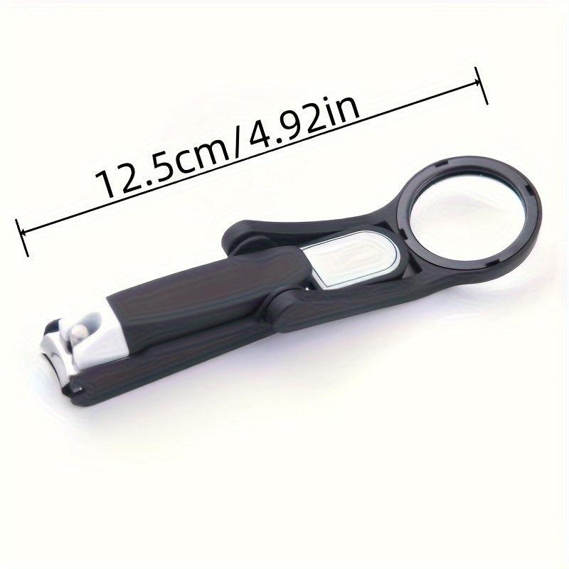 Smart Nail Clipper with Magnifying Glass - Heavy Duty Nail Cutter for Seniors