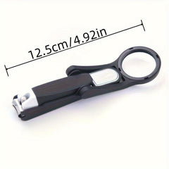 Smart Nail Clipper with Magnifying Glass - Heavy Duty Nail Cutter for Seniors