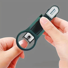 Smart Nail Clipper with Magnifying Glass - Heavy Duty Nail Cutter for Seniors