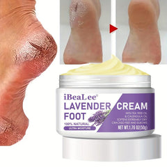 Lavender Foot Cream for Cracked Feet with Tea Tree & Calendula