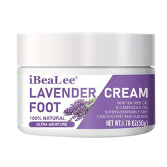 Lavender Foot Cream for Cracked Feet with Tea Tree & Calendula