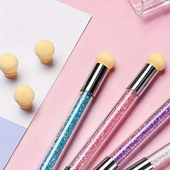 Gradient Shading Nail Art Pen With Rhinestone Handle