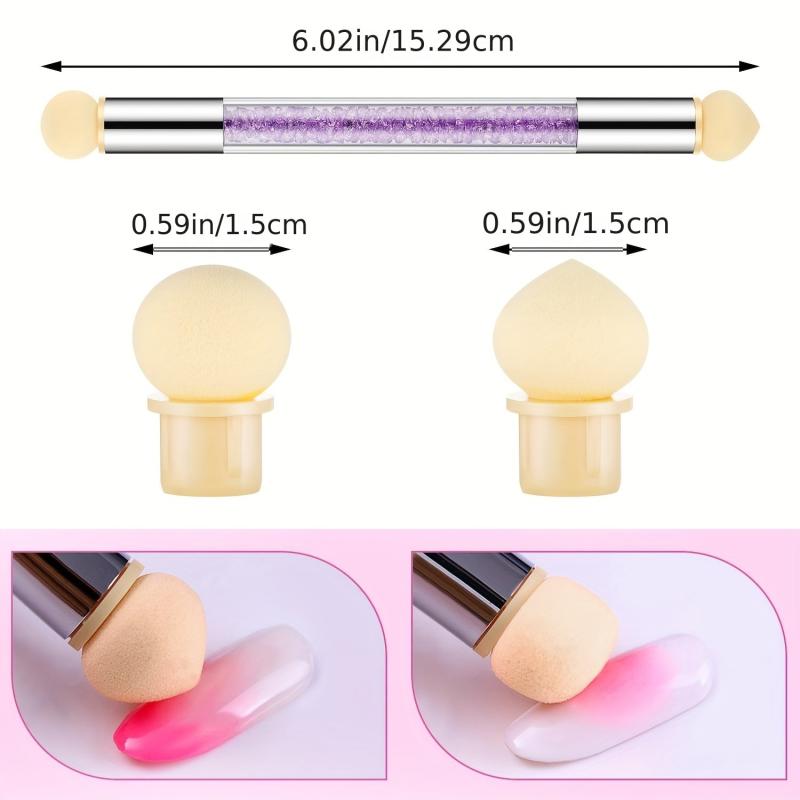 Gradient Shading Nail Art Pen With Rhinestone Handle