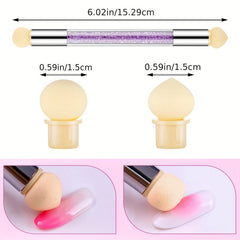 Gradient Shading Nail Art Pen With Rhinestone Handle