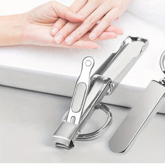 Portable Folding Nail Clipper Key Ring Nail Cutter Nail Care Tool