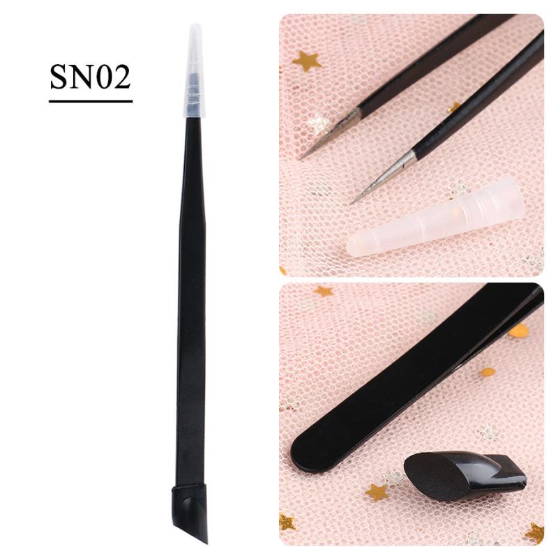 Double Ended Silicone Nail Art Tweezers - Nail Stickers Rhinestones Pick Up Clip