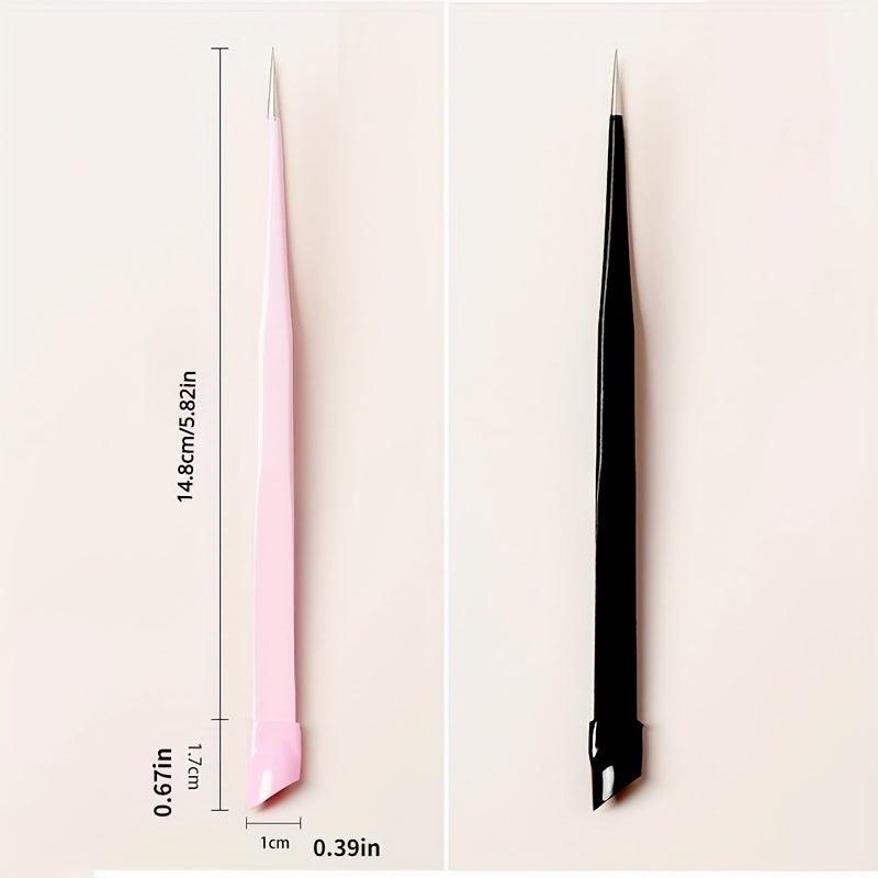 Double Ended Silicone Nail Art Tweezers - Nail Stickers Rhinestones Pick Up Clip