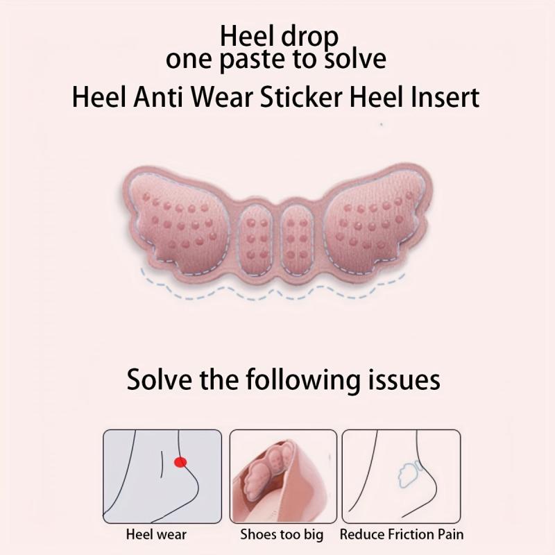 2pcs Heel Stickers Anti-drop Anti-wear Foot Stickers for High Heels