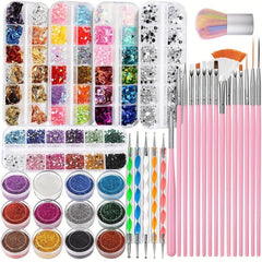 Nail Art Kit with Accessories for DIY Decor
