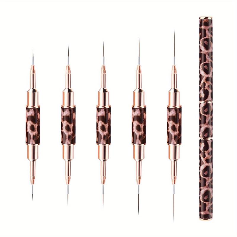 5 pcs Double Ended Nail Art Brushes Set Thin Nail Brushes for DIY Nail Art