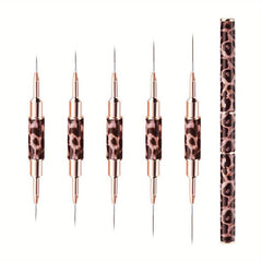 5 pcs Double Ended Nail Art Brushes Set Thin Nail Brushes for DIY Nail Art