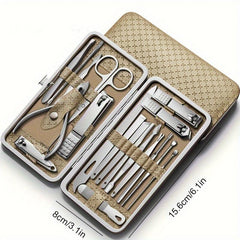 19pcs Nail Care Set for Manicure and Pedicure