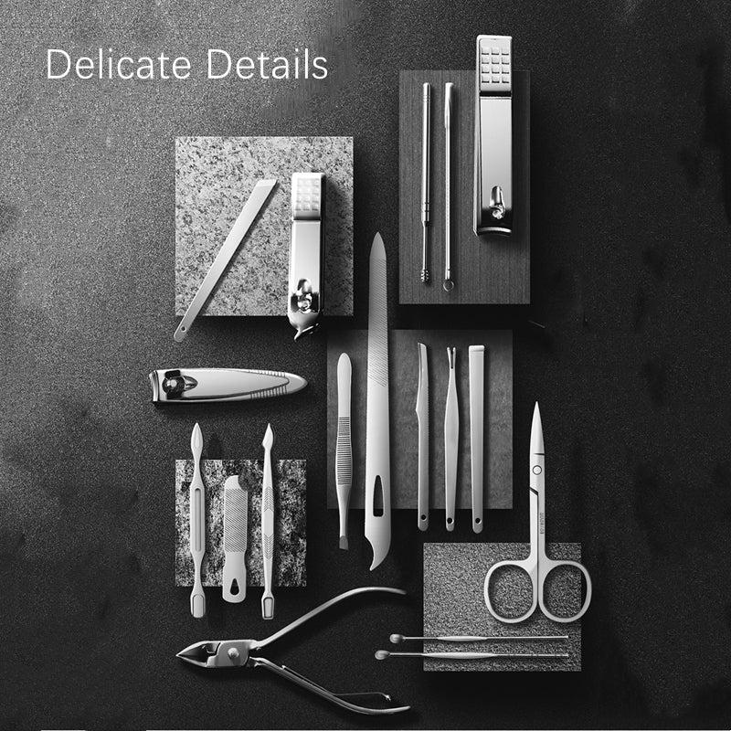 19pcs Nail Care Set for Manicure and Pedicure