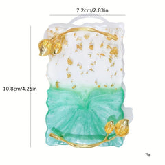 Resin Nail Art Palette with Edge and Stirring Rod