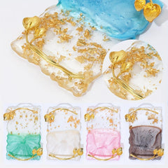 Resin Nail Art Palette with Edge and Stirring Rod