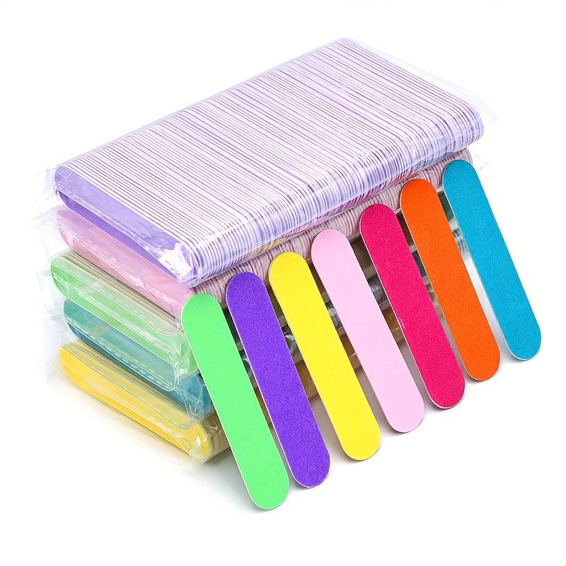 100 pcs Double Sided Wooden Nail File Set for Manicure