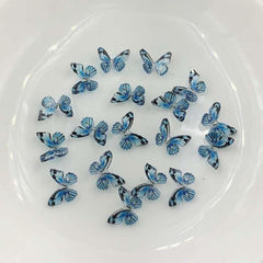 20Pcs Butterfly Nail Rhinestone Resin 3D Charm Set DIY Nail Art Decoration