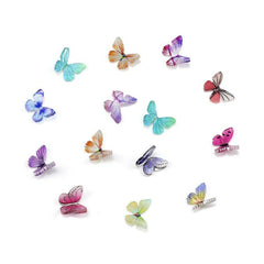 20Pcs Butterfly Nail Rhinestone Resin 3D Charm Set DIY Nail Art Decoration