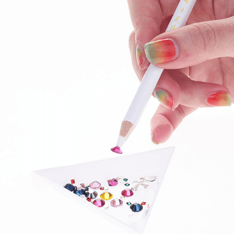 10 Pcs Nail Art Point Drill Pen Diamond Dot Painting Rhinestone Picker Tool