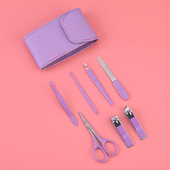 7 Pcs Nail Clippers Portable Set Stainless Steel Pedicure Set