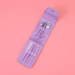 7 Pcs Nail Clippers Portable Set Stainless Steel Pedicure Set