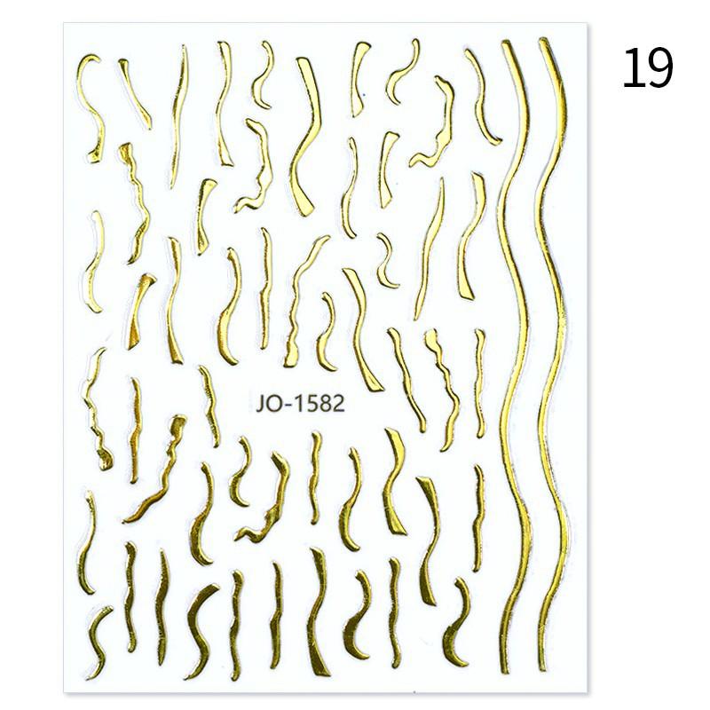 3D Nail Art Stickers Nail Decals For Manicure 5 Styles