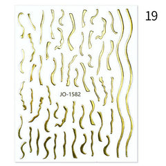 3D Nail Art Stickers Nail Decals For Manicure 5 Styles
