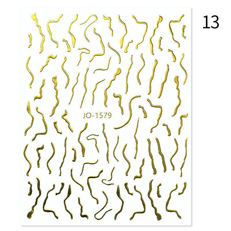3D Nail Art Stickers Nail Decals For Manicure 5 Styles