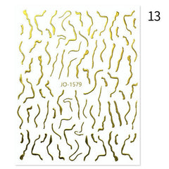 3D Nail Art Stickers Nail Decals For Manicure 5 Styles