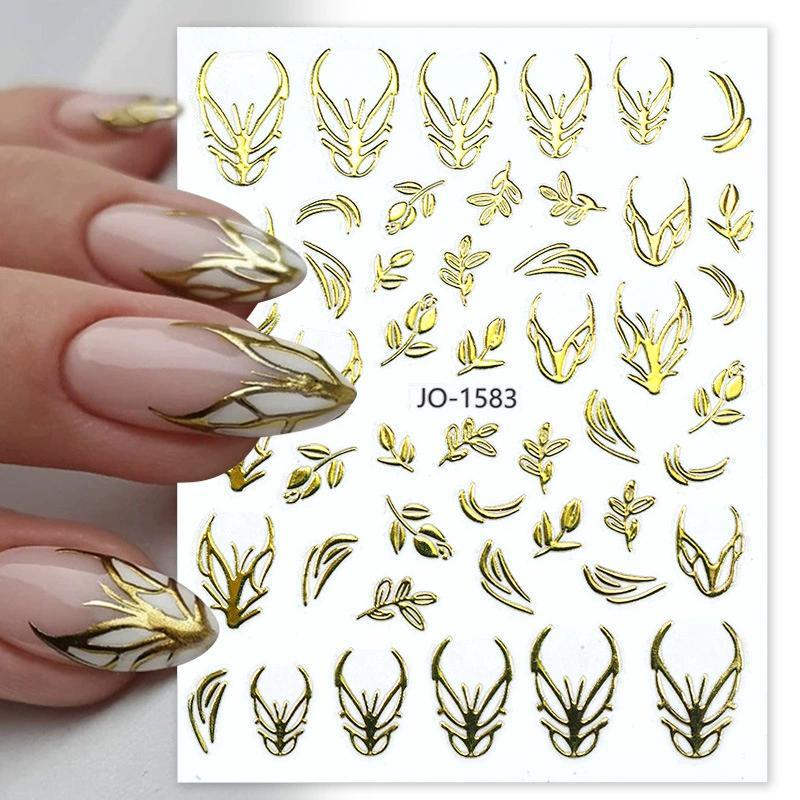 3D Nail Art Stickers Nail Decals For Manicure 5 Styles