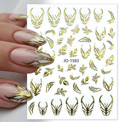 3D Nail Art Stickers Nail Decals For Manicure 5 Styles