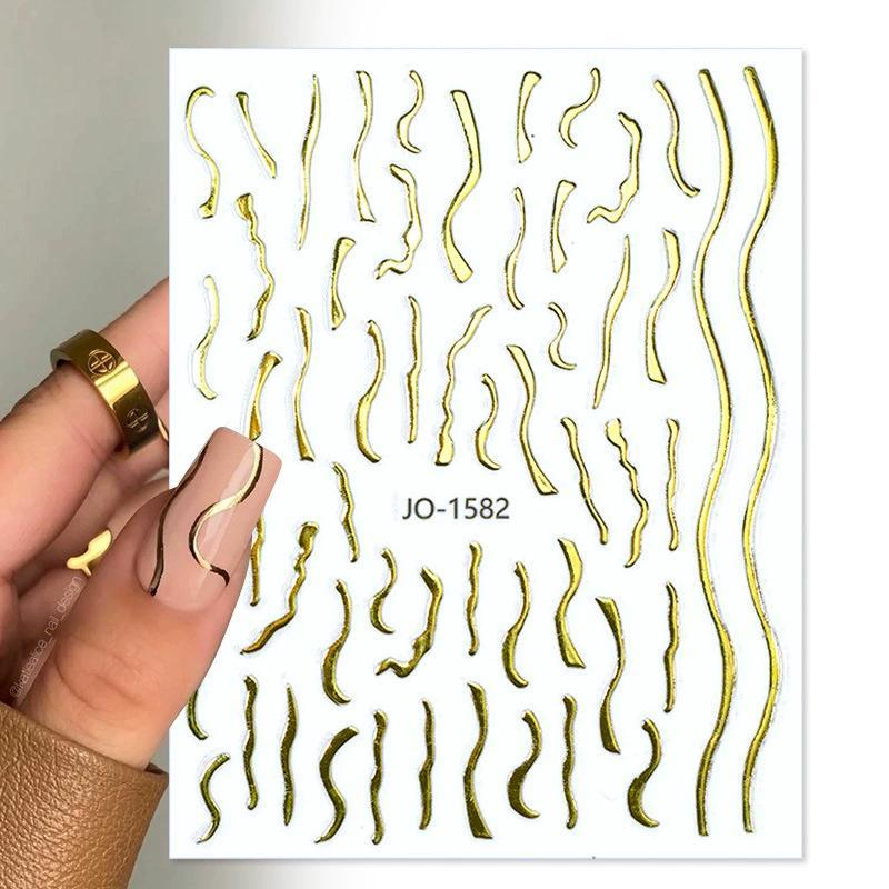 3D Nail Art Stickers Nail Decals For Manicure 5 Styles