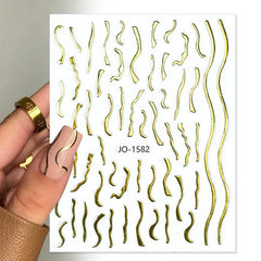 3D Nail Art Stickers Nail Decals For Manicure 5 Styles