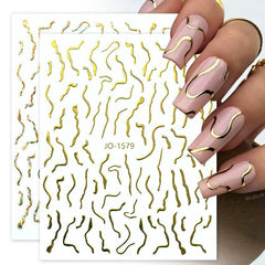 3D Nail Art Stickers Nail Decals For Manicure 5 Styles