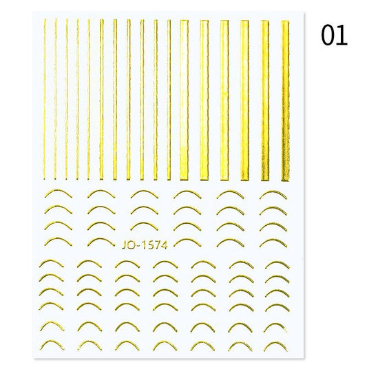 3D Nail Art Stickers Nail Decals For Manicure 5 Styles