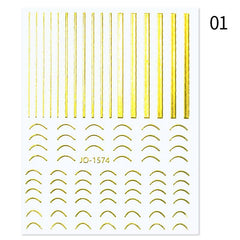 3D Nail Art Stickers Nail Decals For Manicure 5 Styles