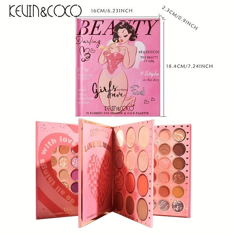 72 Colors Eyeshadow Palette Earth Tone Blush Contouring Highlight