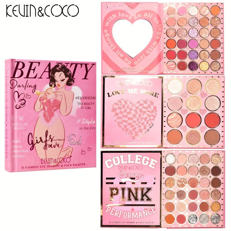 72 Colors Eyeshadow Palette Earth Tone Blush Contouring Highlight