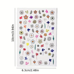 3D Self Adhesive Nail Stickers Nail Art Decals DIY Nail Decoration Accessories