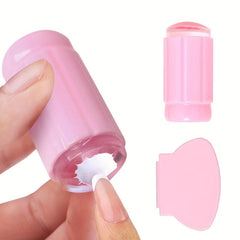Pink Silicone Seal Nail Stamping Kit