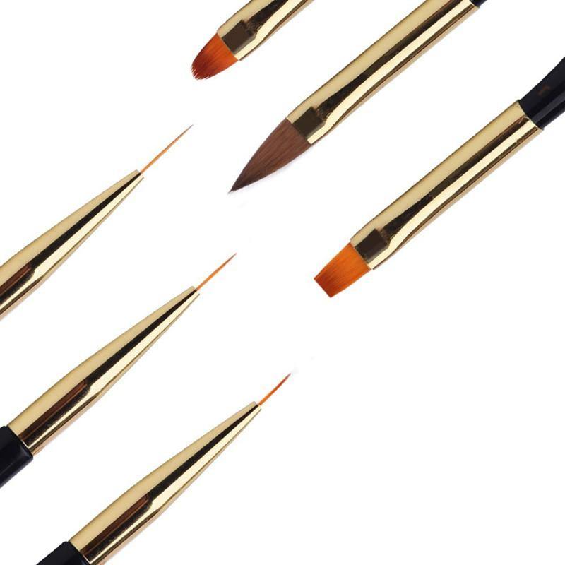 3Pcs Double Head Nail Brush Set French Stripe Art Liner Drawing Brushes