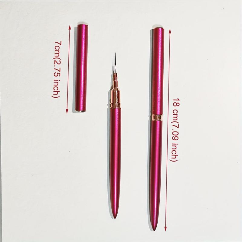 5pcs Nail Art Brushes Set 7 9 11 15 25mm Fine Drawing Delicate Long Stripe Brush