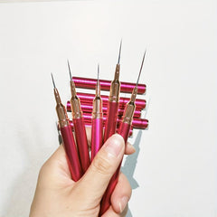 5pcs Nail Art Brushes Set 7 9 11 15 25mm Fine Drawing Delicate Long Stripe Brush