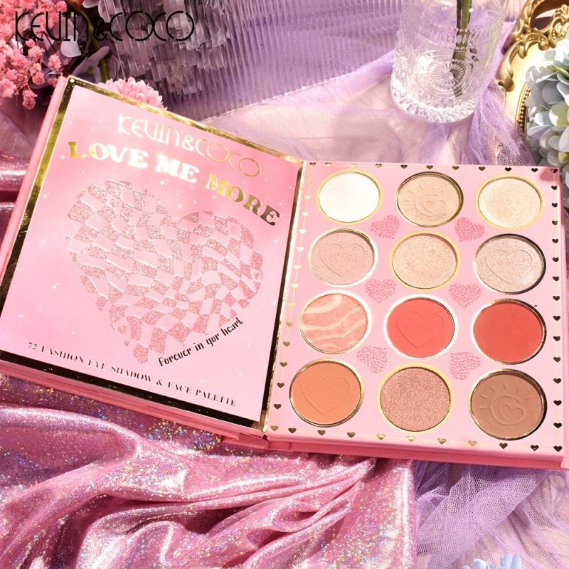 Anime Style 72 Hot Girl Eyeshadow Palette Shimmer High Pigment Blush Palette