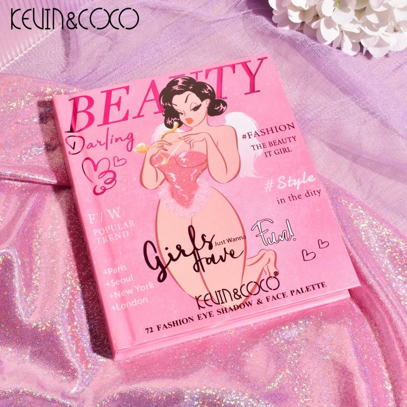 Anime Style 72 Hot Girl Eyeshadow Palette Shimmer High Pigment Blush Palette