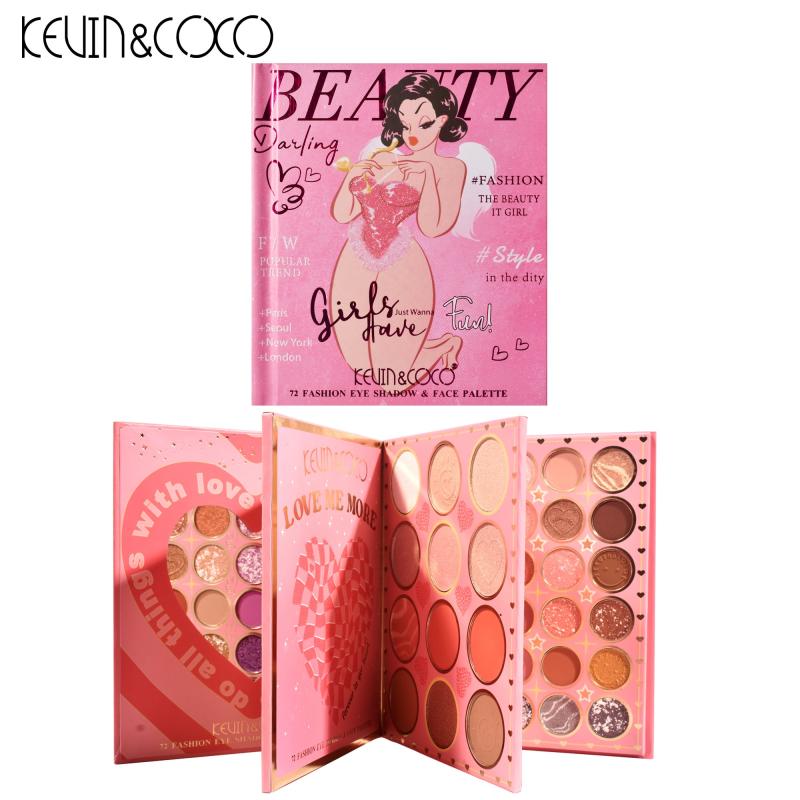 Anime Style 72 Hot Girl Eyeshadow Palette Shimmer High Pigment Blush Palette