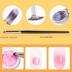 15pcs 3D Nail Art Brushes for Gel Polish Liner and Clean Up
