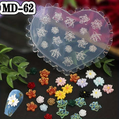 3D Silicone Nail Art Mold Small Flowers for Manicures