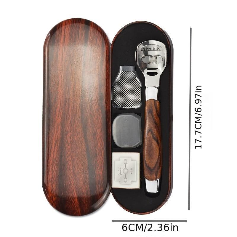 Wooden Handle Foot Scraper for Soft Smooth Feet